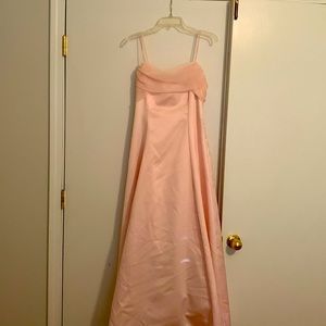 Beautiful long pink wedding dress